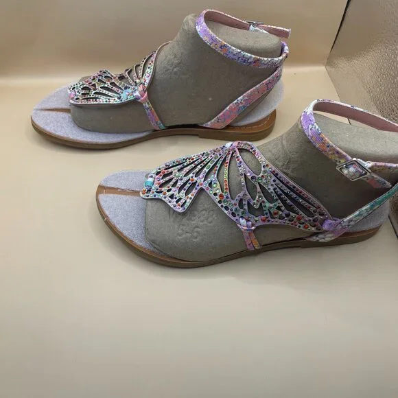 COPPER KEY FLUTTER RAINBOW SANDALS 6.5 - Picture 5 of 12